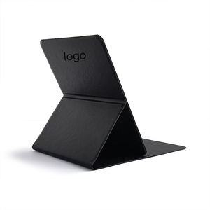 Black Big Size PU Leather Portable Desktop Folding Travel Makeup <b>Mirror</b> - Product Image 4