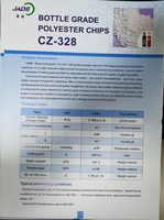 Chips de Poliéster Grado Botella Jade PET CZ328 IV 0.87, Resina PET Virgen para Botellas de Bebidas Carbonatadas