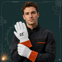 Gants de soudage en cuir épais à double couche de 16 pouces, antidérapants, résistants à la chaleur, pour la construction et l'industrie