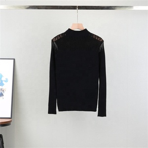 Nuova Moda Primaverile: Maglione Sexy con Scollatura sul Petto e Rete Traforata, Casual e Femminile - Product Image 4