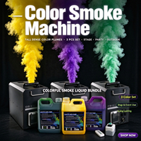 Liquide de fumée coloré DJ 8 couleurs pour fête de révélation du sexe de bébé, 2L, à longue durée de persistance pour machine à fumée de scène