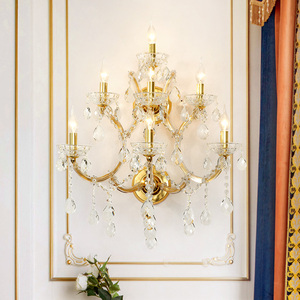 Moderne Kristall wand leuchte mit K9-Glaselementen für Schlafzimmer Flur Treppenhaus Korridor Innen beleuchtung - Product Image 4