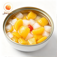 Koktail Buah Campur Kaleng Tropis Persik Kuning Jeruk Mandarin Nanas Pir 850g Grosir Pasokan Katering