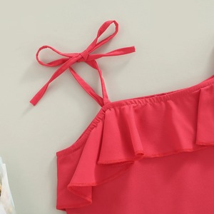 2022 estate nuovo Set da ragazza europea e americana abito a spalla obliqua tinta unita pantaloncini <span class=keywords><strong>bianchi</strong></span> caldi Set due pezzi da ragazza - Product Image 2