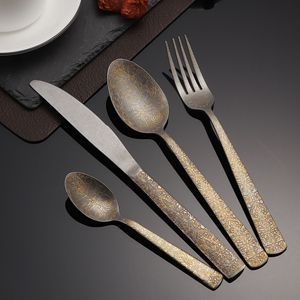 Stainless Steel Cutlery Set 4 Pieces Full Patterned Western Style For Home And Hotel Use - Product Image 3