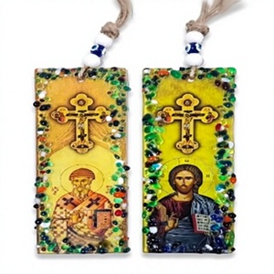 DECORACIONES DE PARED DE VIDRIO HECHAS A MANO Regalos Promocionales Navideños Magnéticos de DAFNI BIG PAZAR - Product Image 1