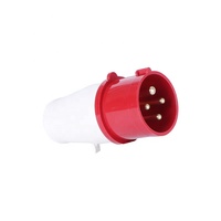 Enchufe Industrial Macho Trifásico de 4 Pines y 16A, 380V, IP44, Estándar Europeo, ZNG-014