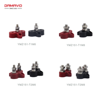 Bloc de distribution d'alimentation DAMAVO 275A avec bornes M4/M6/M8 pour systèmes de batteries CC 12V-48V dans le secteur maritime et automobile