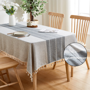 Moderno semplice tessuto di lino di cotone tovaglia <span class=keywords><strong>rettangolare</strong></span> fatto a mano tavolino Pad impermeabile a prova di olio tovaglia <span class=keywords><strong>rettangolare</strong></span> - Product Image 1
