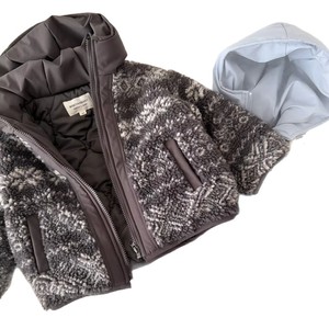 Children's Reversible Fleece Jacket Hooded Thickened Winter Coat Boys Warm Trendy 2025 Polyester Wadding - Product Image 5