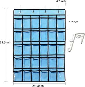 Bolsa de Almacenamiento Plegable de 5 Capas, Resistente, Ecológica, para Montar en la Pared, con 30 Bolsillos Transparentes para Teléfonos Celulares y Calculadoras - Product Image 4
