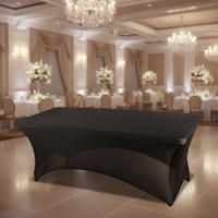Nappe de table personnalisée en polyester soie de lait élastique imprimée, lisse et minimaliste, pour hôtels, banquets, restaurants et extérieur