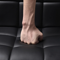 Chaise de bureau pivotante réglable en cuir PU avec support dorsal pour salle à manger et salon