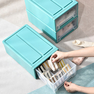 Clothing Organizer Drawer Storage <b>Box</b> 2L Rectangle Durable Underwear Storage Cabinet Standing Type Solid Color - Product Image 5