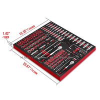 Ensemble d'outils mécaniques en mousse EVA de 491 pièces avec inserts, kit d'outils à douilles professionnel pour atelier de réparation automobile