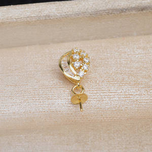 Colgante de Pestañas de Plata S925 con Base de Luna y Estrella de 9-11 mm, Accesorio de Joyería DIY, Pendientes de Perlas JG5997 - Product Image 4