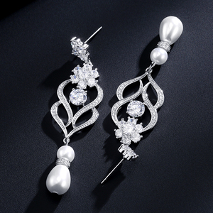 RAKOL EP2332 High Quality Jewelry Zircon Stud <b>Pearl</b> <b>Earrings</b> - Product Image 6