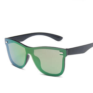 Nueva Promoción Gafas de Sol Personalizadas Vintage Sin Montura con Espejo Plateado para Hombre y Mujer, Lentes Reflectantes UV400 - Product Image 5