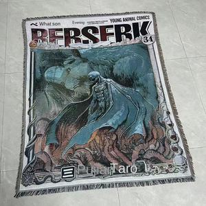 Tapiz de Anime Personalizado OEM/ODM, Tapiz de Jacquard Tejido de Poliéster y Algodón con Diseño de Berserk, Manta para Sofá, Decoración para Sala de Estar - Product Image 5
