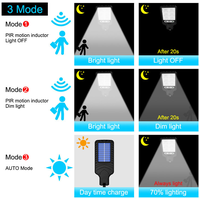 Lámpara Solar de Calle para Exteriores, ABS IP66, Sensor de Movimiento Humano, Lámpara de Jardín con Control Remoto, Lámpara LED de Pared, Impermeable, Garantía de 2 Años