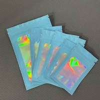 Sacs en plastique refermables, emballage en plastique transparent mat noir, pochette plate avec fermeture éclair, sacs en mylar personnalisés imprimés avec fenêtre