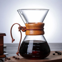 Pot en verre personnalisé, cafetière à infusion manuelle avec coussin isolant, verre borosilicate de haute qualité