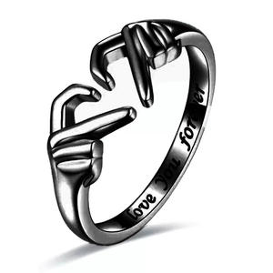 Anillo de manos para amantes, acero inoxidable, regalo romántico Unisex, joyería, te amo para siempre, anillo de moda grabado H437 - Product Image 6