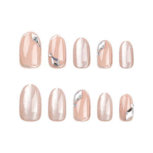 <span class=keywords><strong>Uñas</strong></span> Acrílicas de Estilo Gradual Hechas a Máquina, 30 Piezas al por Mayor, <span class=keywords><strong>Uñas</strong></span> <span class=keywords><strong>Postizas</strong></span> con Diseño Cuadrado Largo, Ojo de Gato Diamante, Francés - Product Image 4