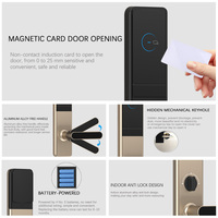 Cerradura de Puerta Eléctrica Inteligente y Segura, Cerradura de Puerta de Habitación de Hotel Inteligente, Sistema de Control de Acceso sin Llave con Tarjeta Magnética RFID T57 IC, Almacenamiento en la Nube
