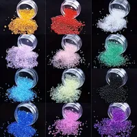 2 boîtes de perles hexagonales en plastique colorées effet caméléon, 0,8 à 2 mm, micro-perles brillantes, résistantes aux UV, pour artisanat, fête de Noël