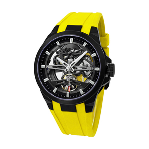 Men Hollow Mechanical Watch with Multi-color Silicone Strap, 50M Waterproof Large Dial <b>Automatic</b> <b>Wristwatch</b> - Product Image 6
