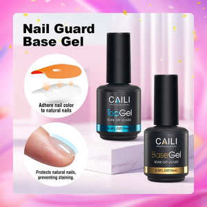 Set de 2 Capas de Gel para <span class=keywords><strong>Uñas</strong></span>, Capa Base y Capa Superior, Acabado Brillante Sin Necesidad de Limpiar, Capa Base y Superior de Larga Duración, Requiere Luz UV, Calidad de Salón - Product Image 2
