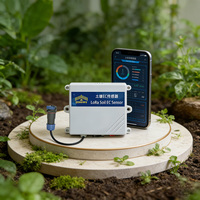 Capteur EC du sol alimenté par batterie ZONEWU LoRaWAN | Moniteur de conductivité du sol sans fil pour l'agriculture de précision | Support OEM