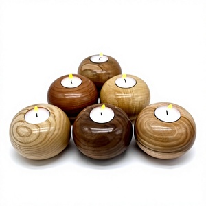 Handmade Eco-Friendly Durable Wooden Rectangular Tea <b>Light</b> Holder with <b>Rope</b> Trim for Home Decoration and Christmas - Product Image 4