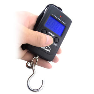 Balance électronique portable Hengsaite mini haute précision 50 kg avec écran LCD, balance à suspendre pour bagages express en plastique - Product Image 1