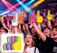 Leere Mini-Schaumstoff-Fingerhandschuhe für Cheerleading, Sportfans, Anfeuerung bei Fußball, Baseball, Fußball, Teamgeist, Geburtstag, Themenparty