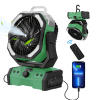 Nouveau ventilateur brumisateur sans balais, contrôlé par application, sans pales, rechargeable 30000 mAh, 5V, portable, compatible hôtel et camping-car, cinq vitesses