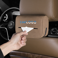 Set d'accessoires pour voiture Porte-serviettes en cuir et boîte à mouchoirs Cargo Cover Hanging Storage Decoration Vehicle Parts Accessories