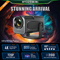Mini proyector inteligente HY320 tamaño 30-150 pulgadas 170 lúmenes ANSI con HDMI en Android 11 proyector doméstico