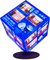 Écran d'affichage LED cube P2.5 couleur pleine personnalisé, intérieur/extérieur, étanche, haute luminosité, signalisation numérique publicitaire