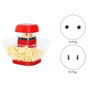 Mesin pembuat Popcorn kecil dapur otomatis, colokan EU 220V dengan tampilan bergaya elektrik portabel