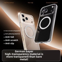 Funda Magnética Transparente 2 en 1 a Prueba de Agua y Golpes para Teléfono PC, para 17 Pro Max y Plus, Estilo Ins, con Logotipo Personalizado