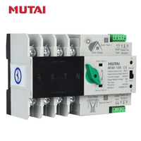 MUTAI Commutateur photovoltaïque monophasé ATS 100A 100Amp 100 Amp PV 2P 3P 4 P 2 3 4 Pôles à transfert automatique solaire