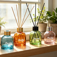 Bouteille diffuseur de parfum vide rechargeable en verre coloré moderne de 100 ml pour emballage de désodorisant d'hôtel - Vente en gros