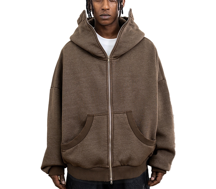 STONE ｜HOOD/ZIP-UP (638X5 Cotton Fleece Hooded Sw STONE ISLAND Brushed Fleece Zip Up Hooded Sweatshirt