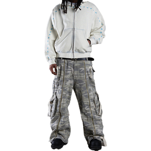 Jeans droits pour homme en denim décontracté solide, usé, délavé, taché et rapiécé, <span class=keywords><strong>MARSEILLE</strong></span> été hiver - Product Image 4