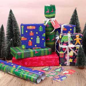 Custom Wholesale 80g Christmas Art <b>Paper</b> Tissue 43*300cm Gift Luxury Custom Birthday Packaging Wrapping <b>Paper</b> Roll - Product Image 6