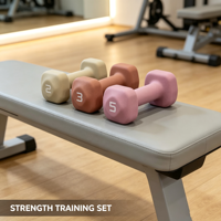 Ensemble d'haltères carrées en PVC avec logo personnalisé, 2LB 3LB 5LB, haltères non roulantes pour femmes, entraînement de force à domicile, fitness