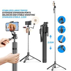 Trépied multifonctionnel C07 2,01 m super long, équilibré et stable, pour prise de vue, réglage multi-angle, bâton à <span class=keywords><strong>selfie</strong></span> - Product Image 1