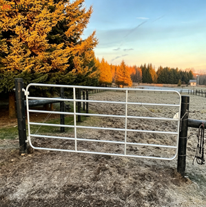 Portail de ferme en acier à 5 rails pour entrées de pâturages et routes rurales - Product Image 5